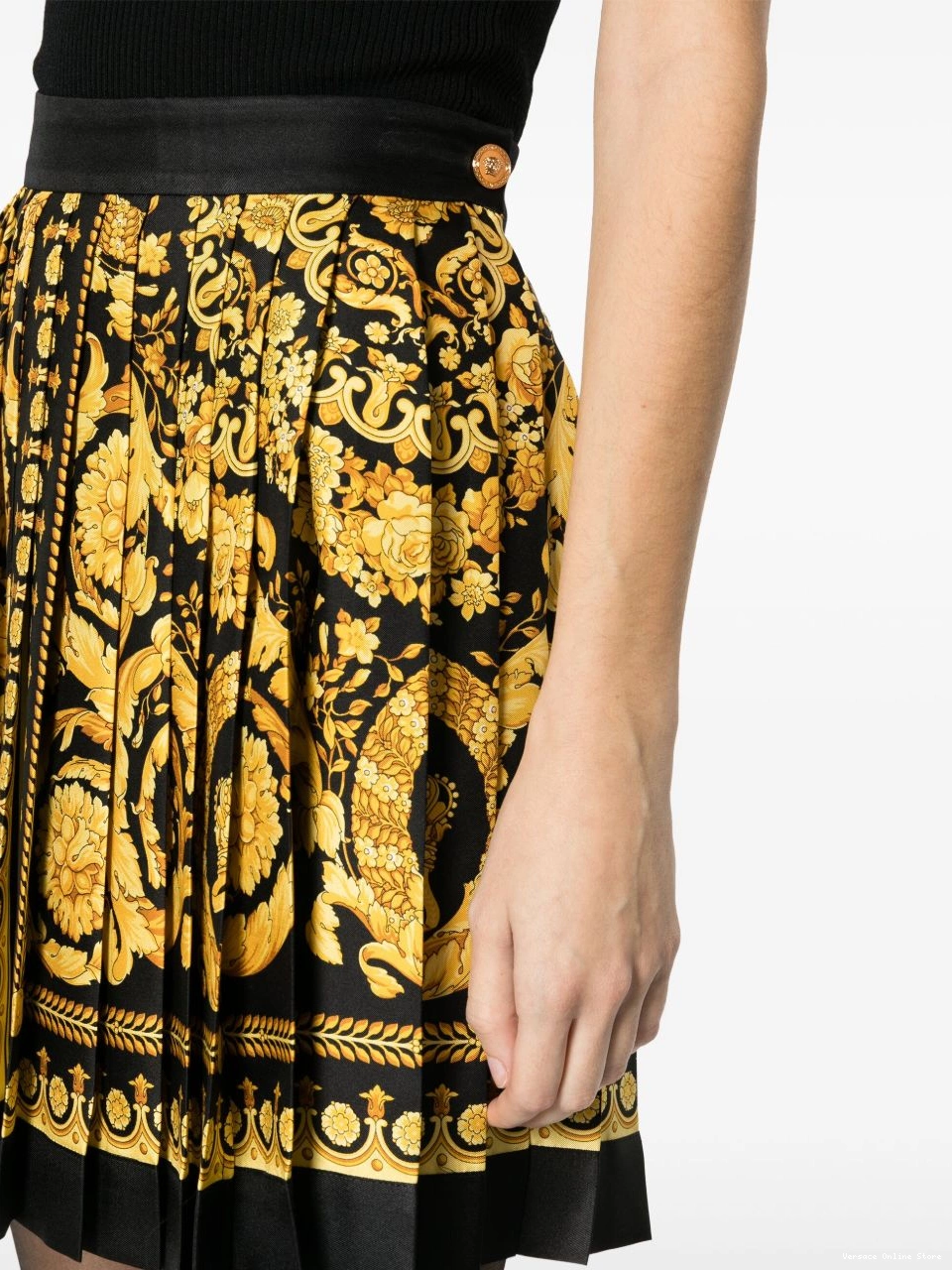 Cheap Women Barocco-print silk miniskirt Versace 0402